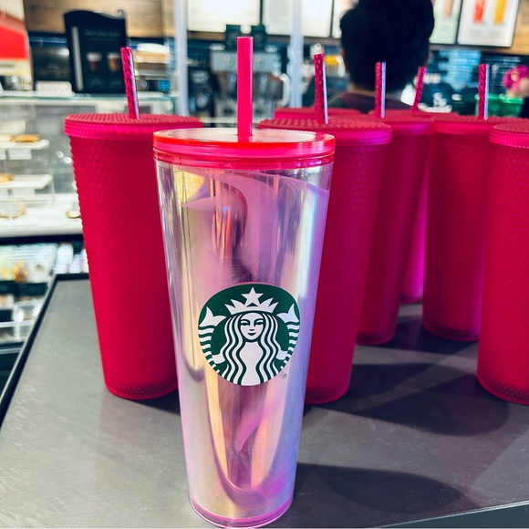 Starbucks Pink Sweet Pea Dichroic Tumbler Cup 2023 Peony Remise 24oz Venti 2023 - Picture 5 of 10